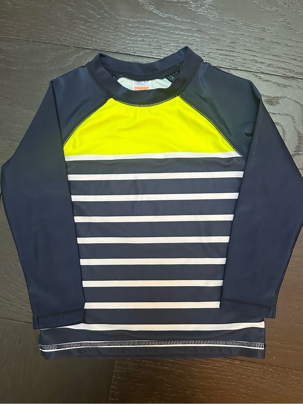 Gymboree Navy, Yellow & White Striped Kids Rashguard